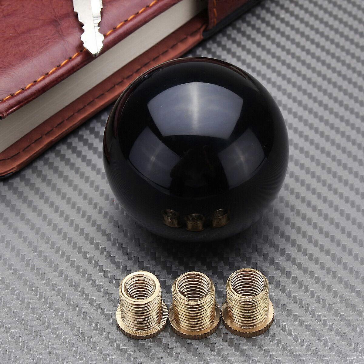 Black Round Ball Speed Lever Head for Universal Car Design+Adapters