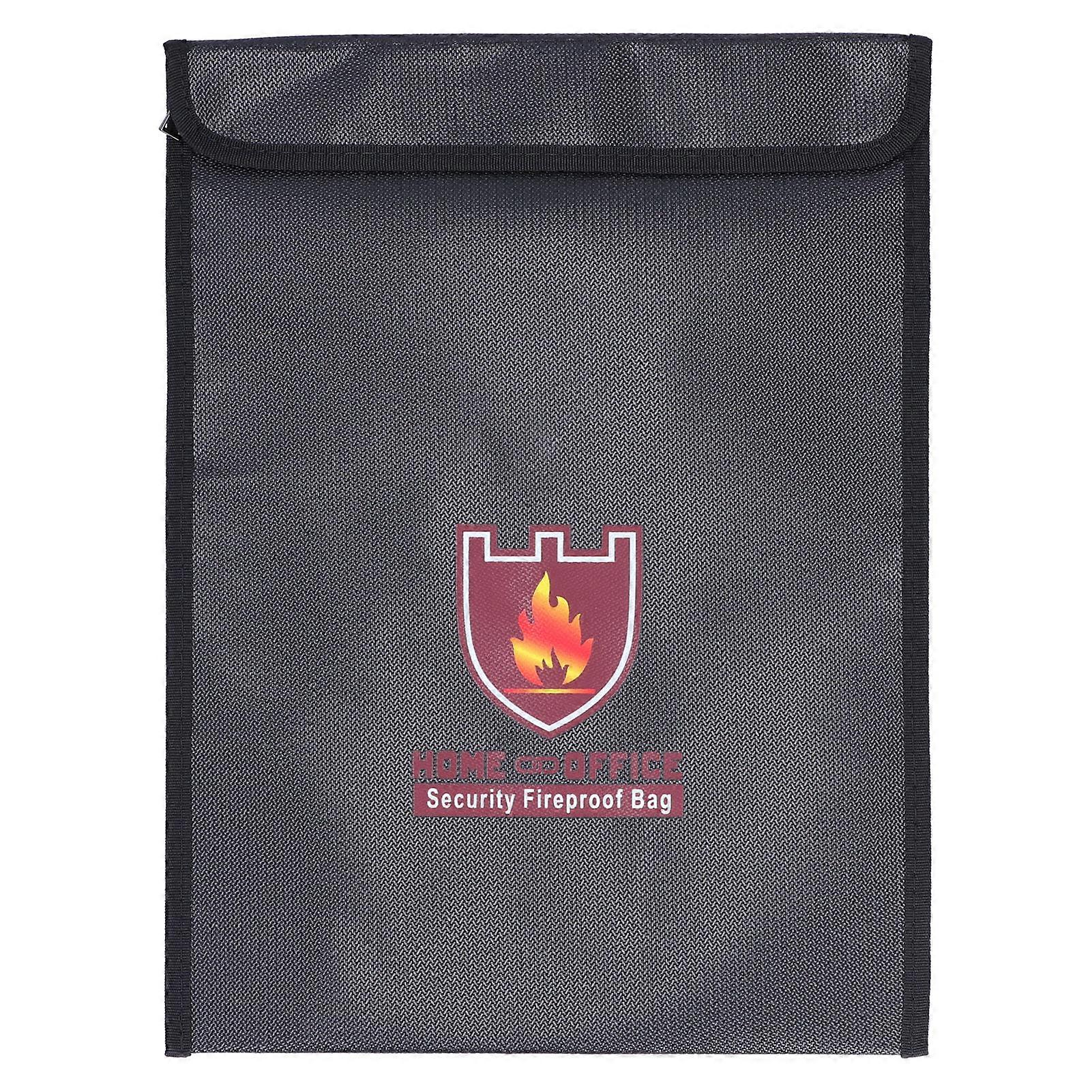 Fireproof Waterproof Bag Multi-Function Money Document Jewelry Valuables Pouch with Zipper