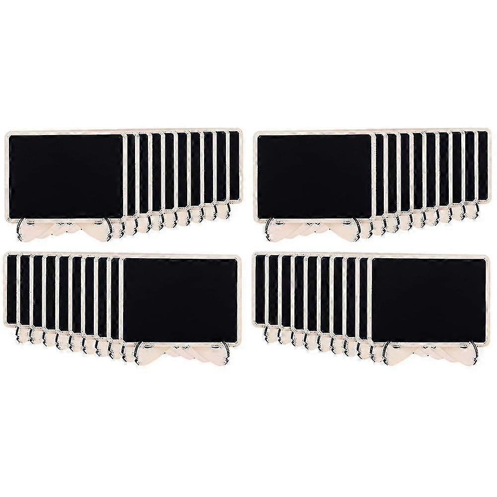 Wood Mini Chalkboards Signs With Support Easels, 40 Pack
