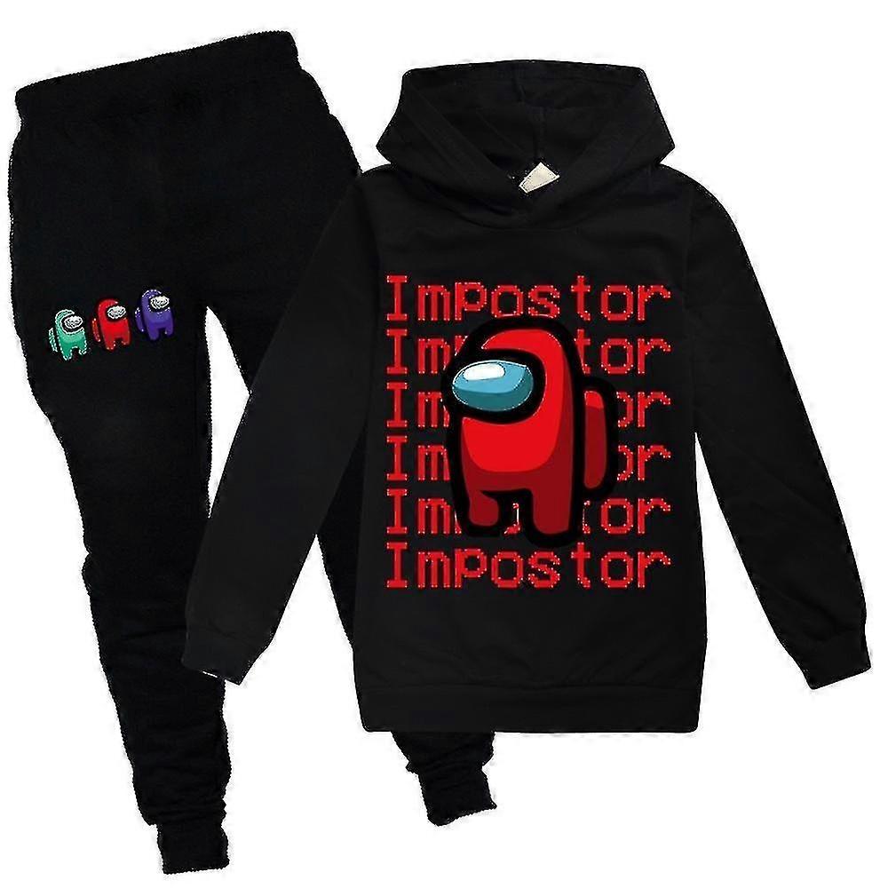 Kids Among Us Impostor Tracksuit Set Hooded Pullover Sweatshirt Hoodie Pants Outfit