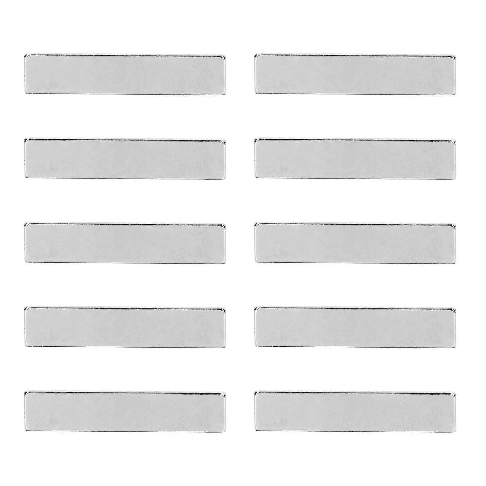 Pack of 10 Super Strong Neodymium Bar Magnets for Metal Applications