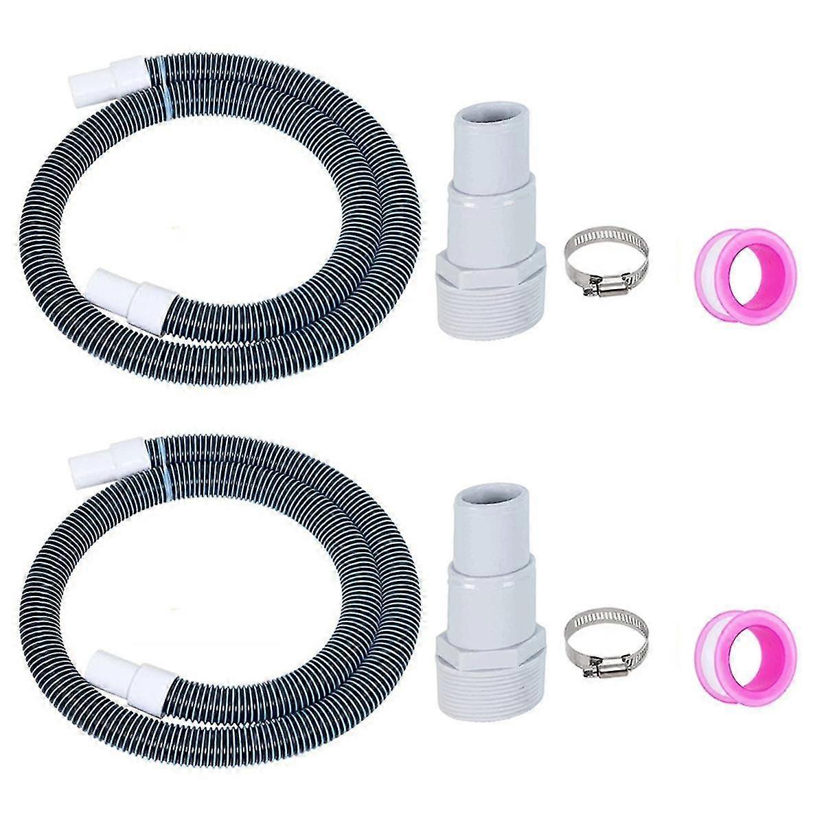 1-1/2In Swimming Pool Filter Hose Replacement Kit,1.5In Above Ground Pool Filter Hose for Filter,Pu
