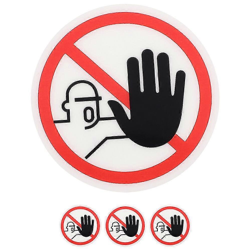 4 stücke Nicht Berühren Symbol Zeichen Selbstklebende Warnung Aufkleber Sicherheit Label Zeichen