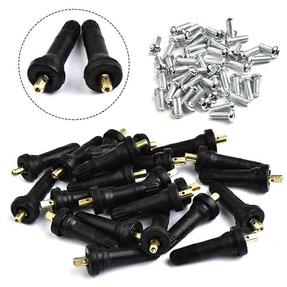 50pcs TPMS Tire Pressure Sensor Valve Stem Car Rubber Wheel Rim TPMS For Automobiles Sensors Parts Tire Accessories