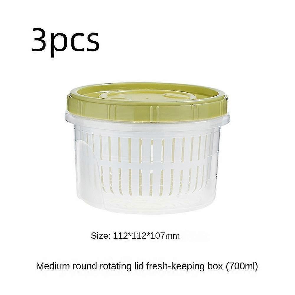 Refrigerator Storage Box Kitchen Food Vegetable Fruit Storage Box Drain Basket Storage Containers