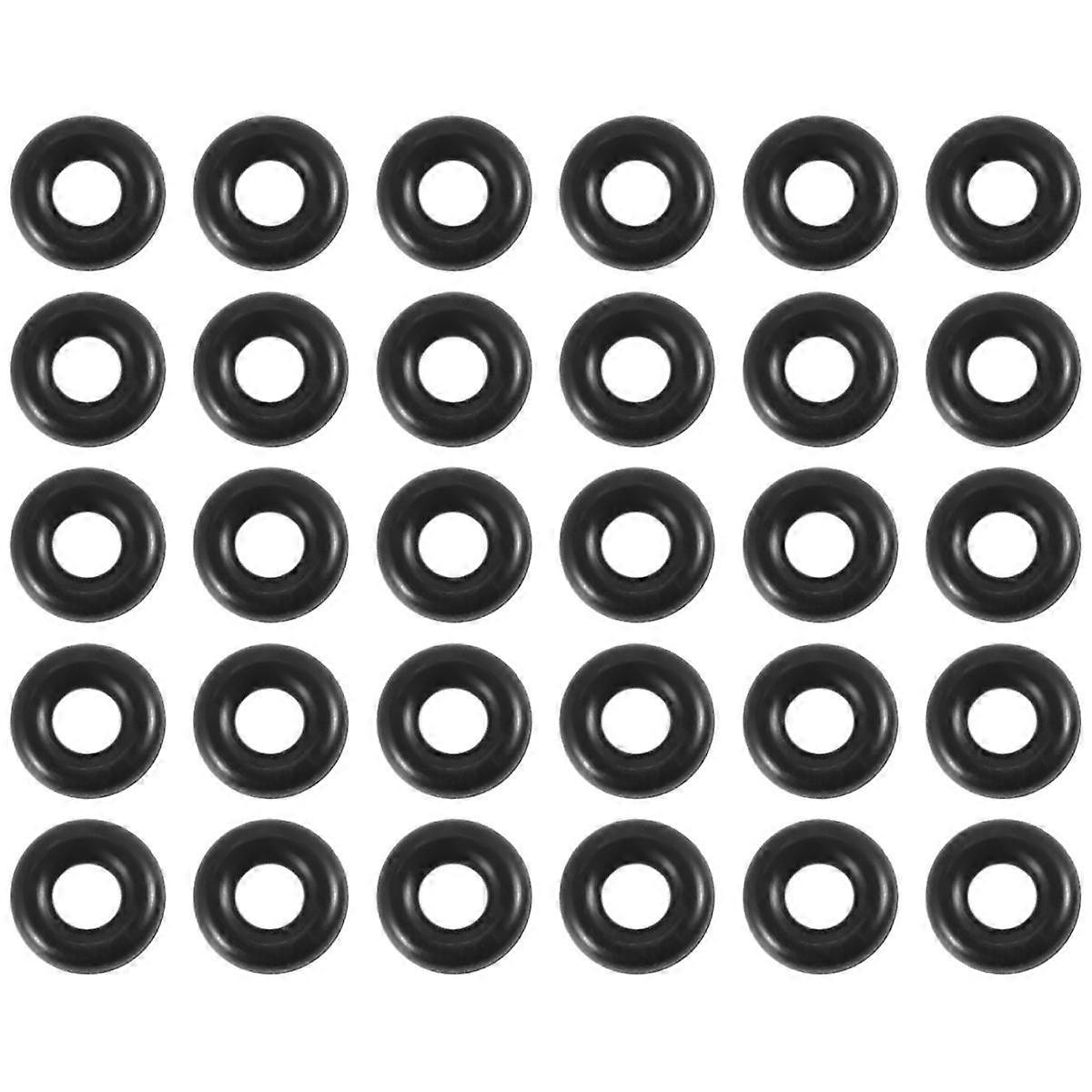 30 Pcs 2.5mm x 6.5mm x 2mm Rubber O Rings for Worm Fishing