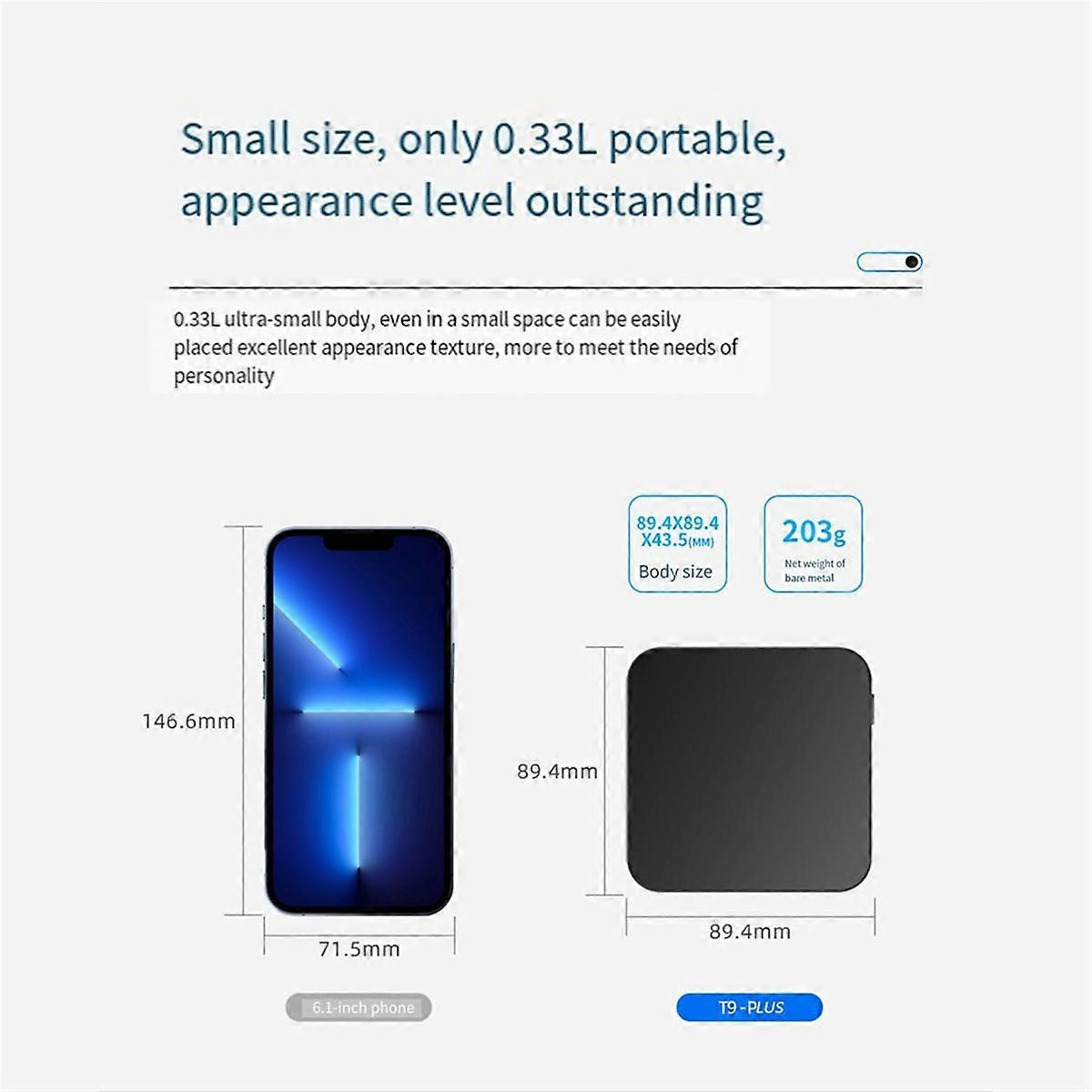 T9 Plus Mini PC Alder Lake N100 DDR5 No SSD 16GB Dual Gigabit Ethernet Ports Quad-Core Quad-Threaded UK Plug