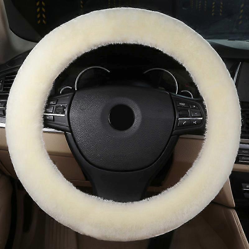 Fluffig ullbil rattskydd, rattar Interiörtillbehör Anti-slip