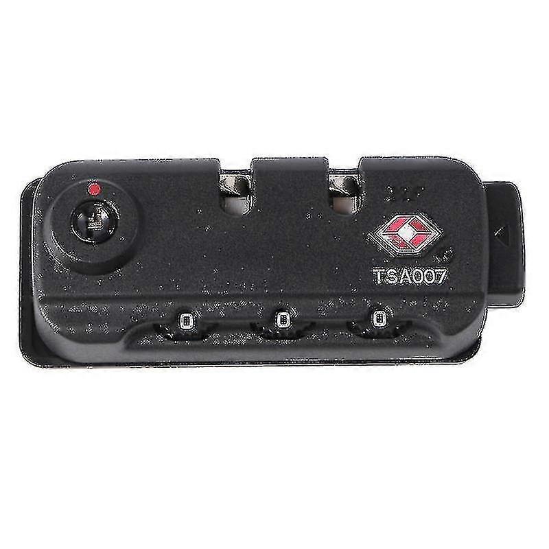 Customs Lock Tsa007 Authentication Password Lock Fixed Safety Lock Zipper Bags Lock Black Banmo