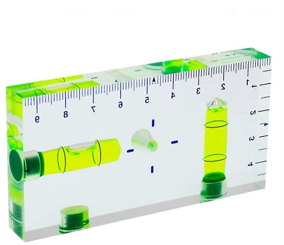 Livella a bolla multifunzione a T trasparente da 95 x 51 x 13 mm con scala magnetica