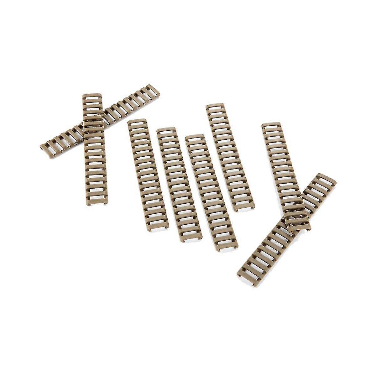 8 Pcs Polymer Soft Easy Install Ladder, 18 Slots,sand Color