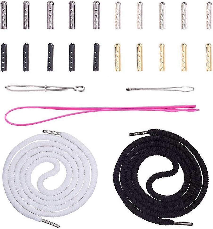 DIY Making Sets with Polyester Cord DIY Shoelaces Head Repair Plastic Elastic Threaders Wear Elastic Band Tool and Iron Sewing Needle Devices Mixed Co