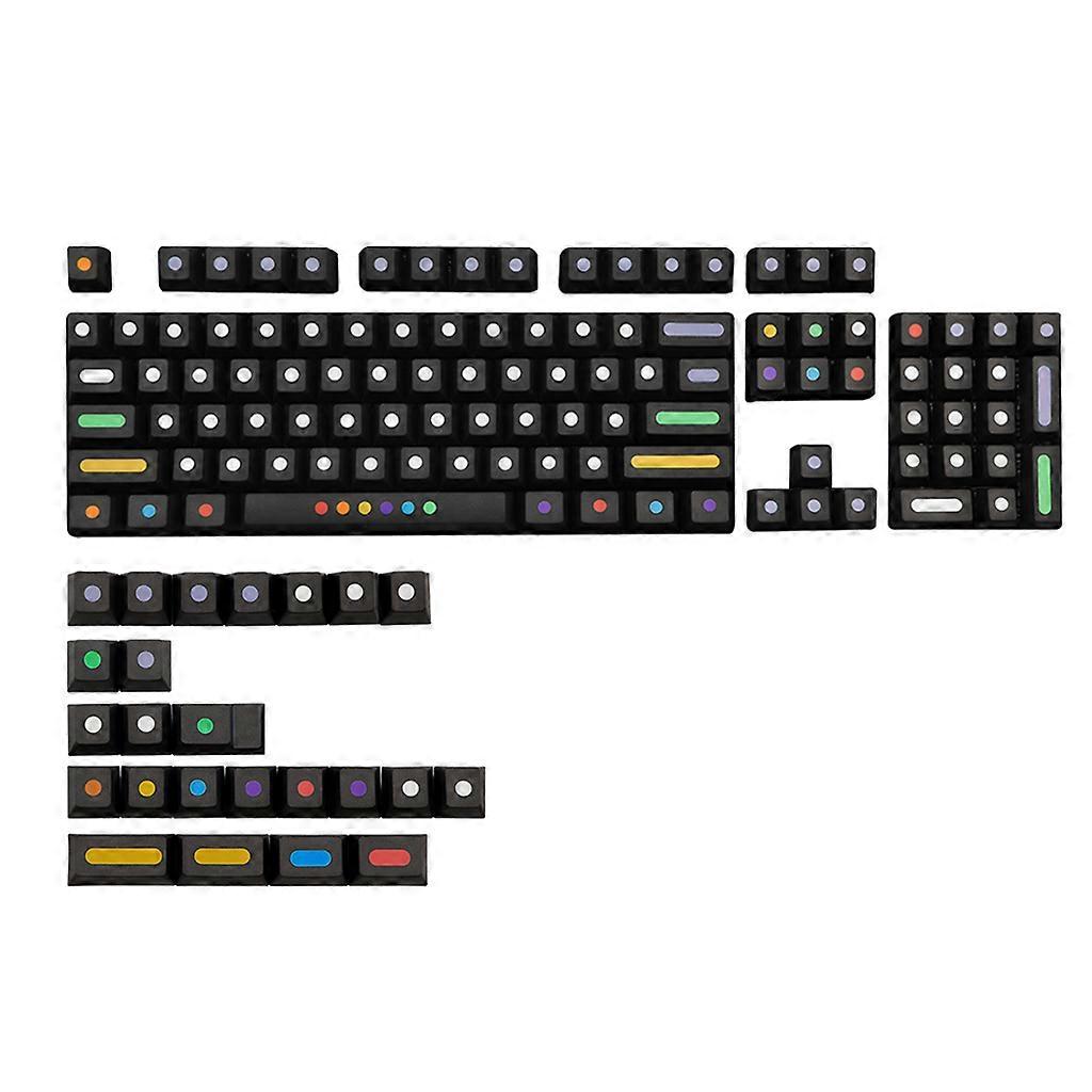 Five Sides Over Dye-subbed 128-Key Keycaps Cherry Profile Keyboard Keycaps