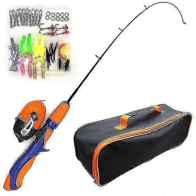 Crianças Pesca Pole Set Kits completos com vara de pesca telescópica e Spinning Reel iscas Ganchos Set para criança
