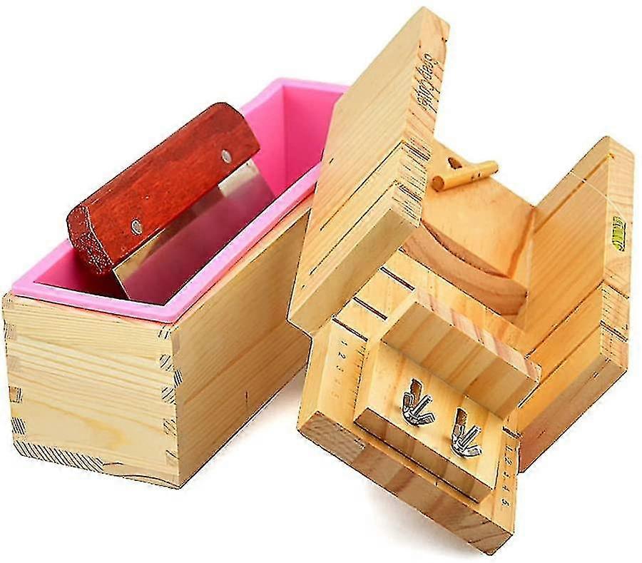 Soap Cutter, Multi-function Adjustable Bamboo Soap Making Tool + 1.2 Kg