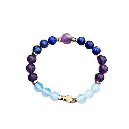 Beaded bracelet unisex ins metal style handmade bracelet natural gemstone jewelry