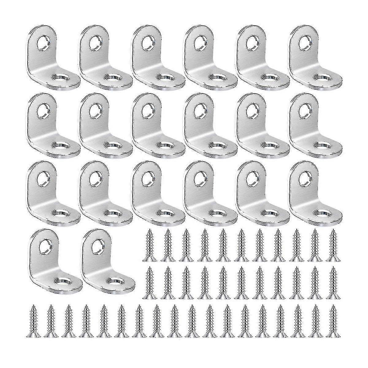 20 Pieces Angle Connector 90 Degree Angle Brackets L Shape Right