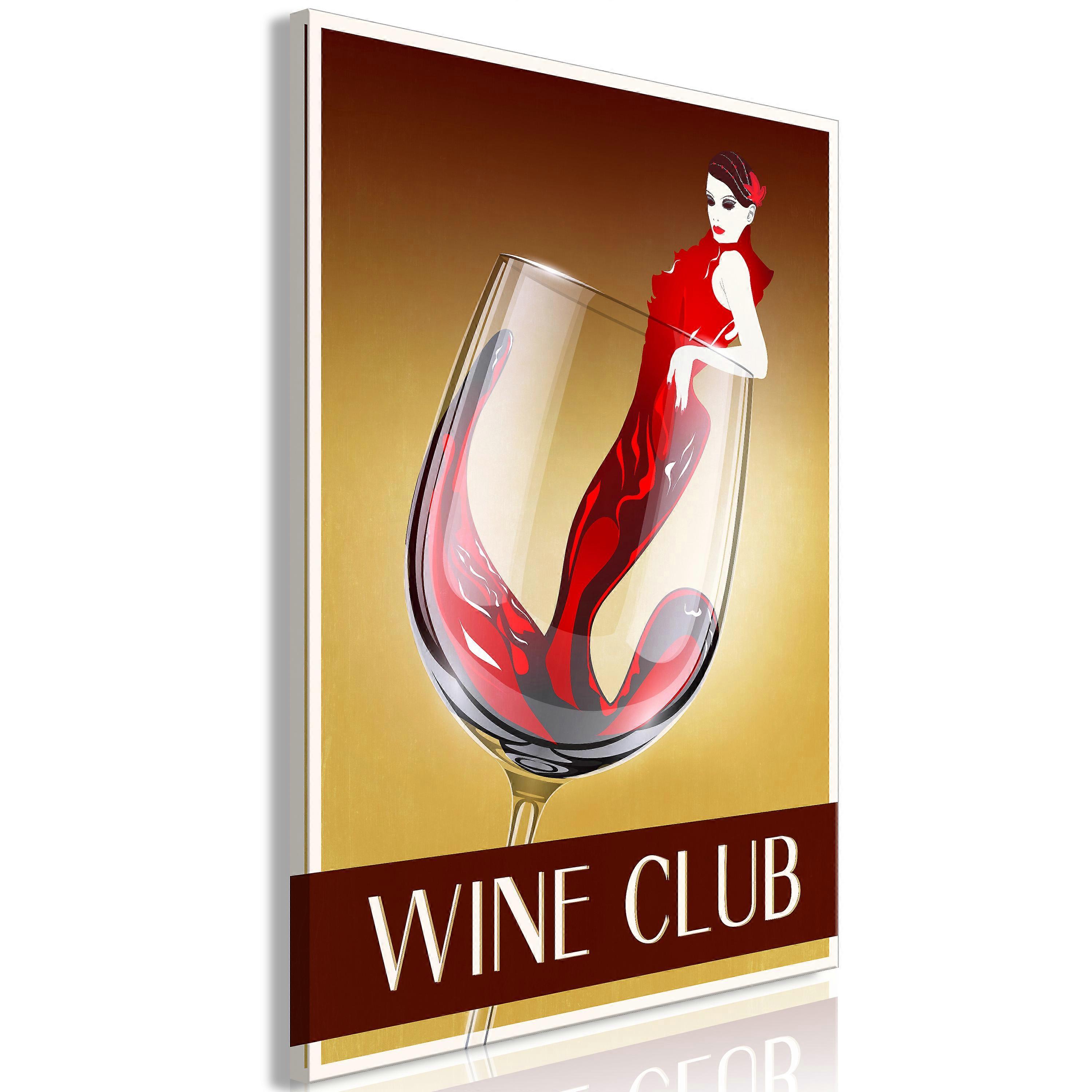 Canvas Print - Wine Club (1 Part) Vertical