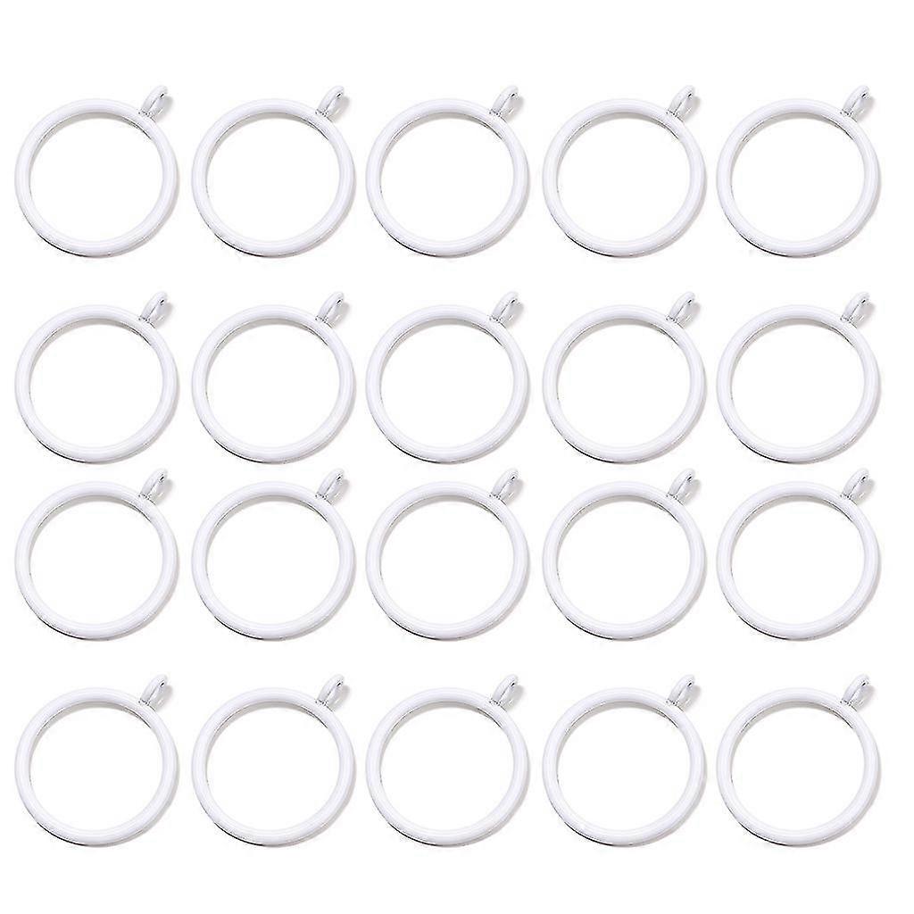 20 Pieces Metal Curtain Rings With Eyelets Rustproof Window Treatment Hardware