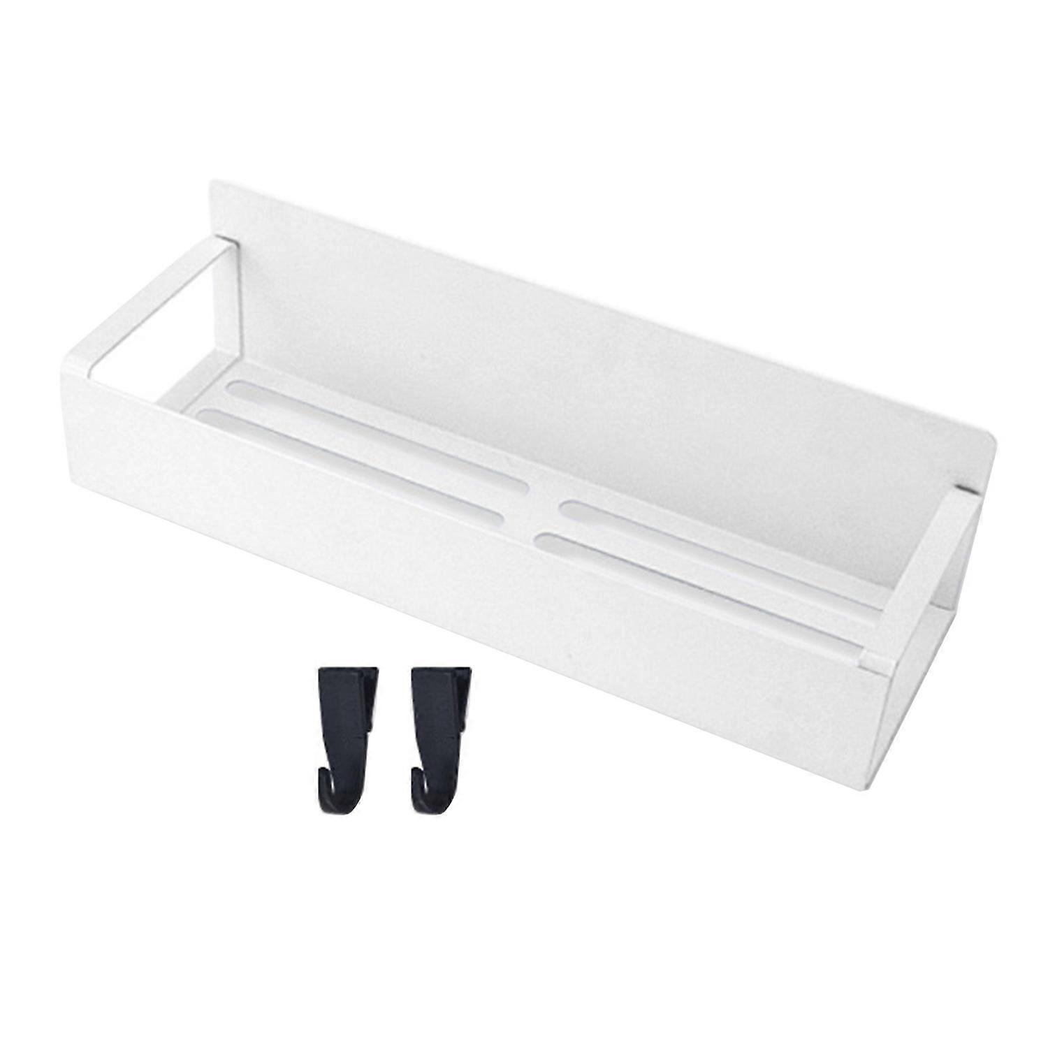 Refrigerator Magnetic Spice Rack with Hooks Hollow Design Rustproof Strong Load-bearing Large