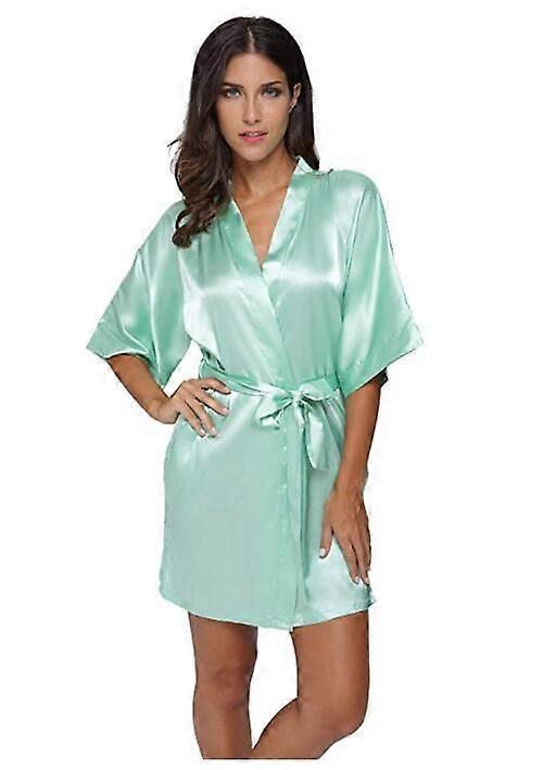 الحرير الساتان الزفاف العروس وصيفة الشرف رداء الأزهار رداء الحمام قصيرة كيمونو رداء الليل حمام رداء الأزياء ثوب للنساء