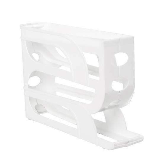 Fridge Side Door Slide Egg Rack Rolling Four Tiers Automatic Stoarge Large Capacity 30