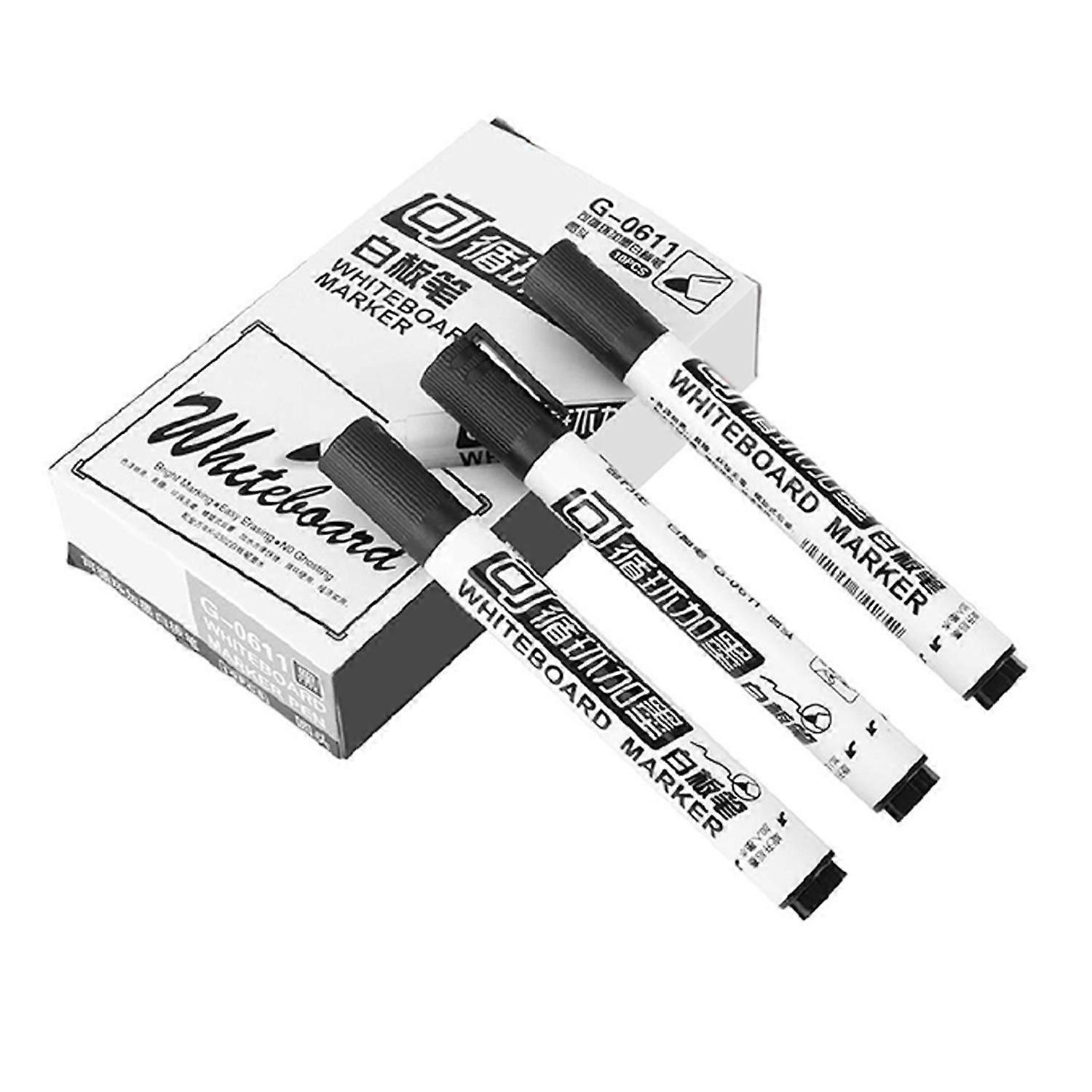 10pcs σετ Oriental NOn τοξικά διαγράψιμα στυλό μαρκαδόρου Σχολικά είδη γραφείου (μαύρο)