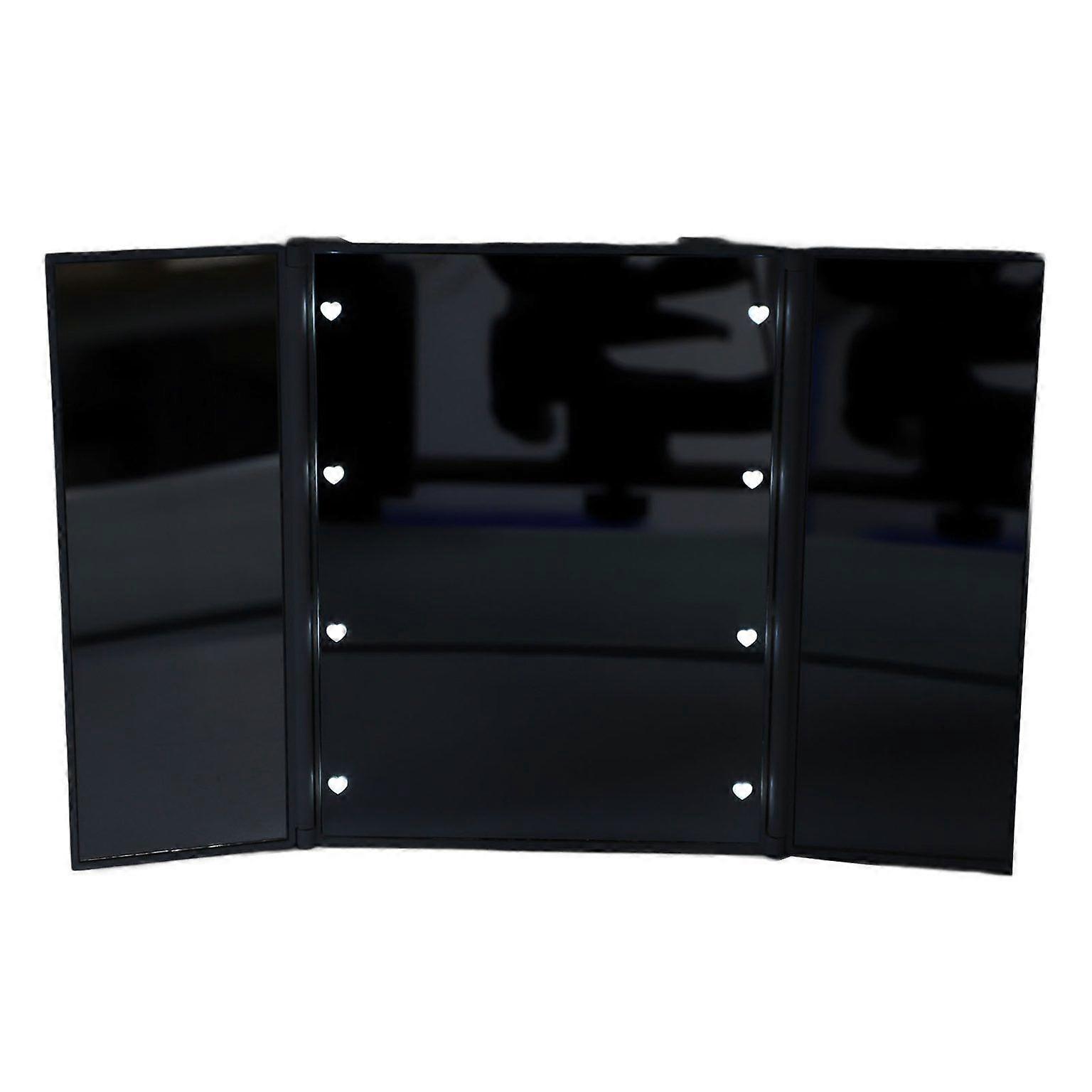 Trifold Lighted Makeup Mirror - 3-Fold Vanity Mirror with Adjustable Lighting