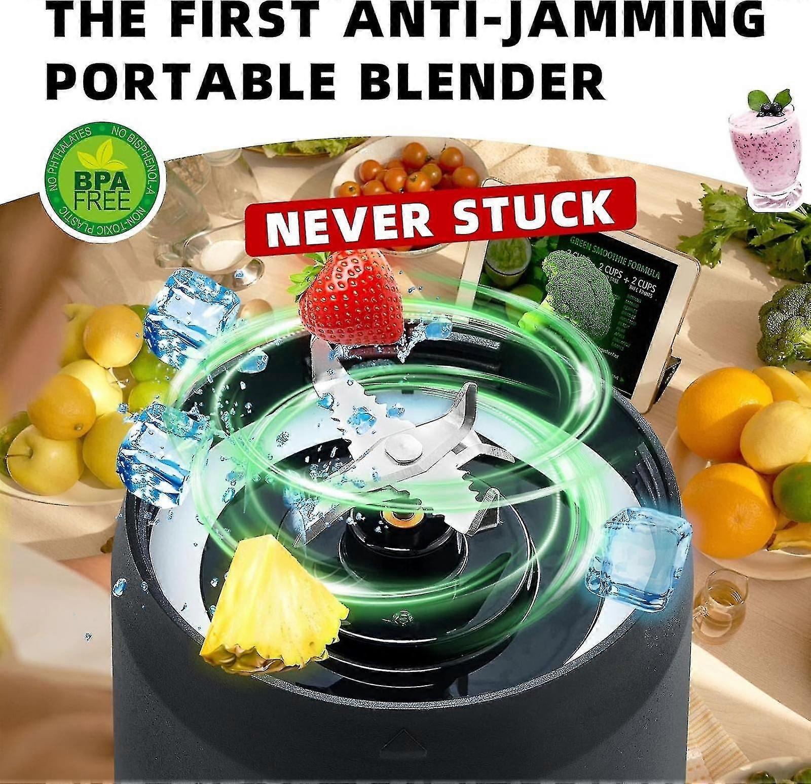 Portable Blender, Tamper Resistant 300w, For Shakes And Smoothies, 24 Oz Travel Blender Usb Rechargeable, Bpa Free Sports Bottle With Travel Lid JST.3