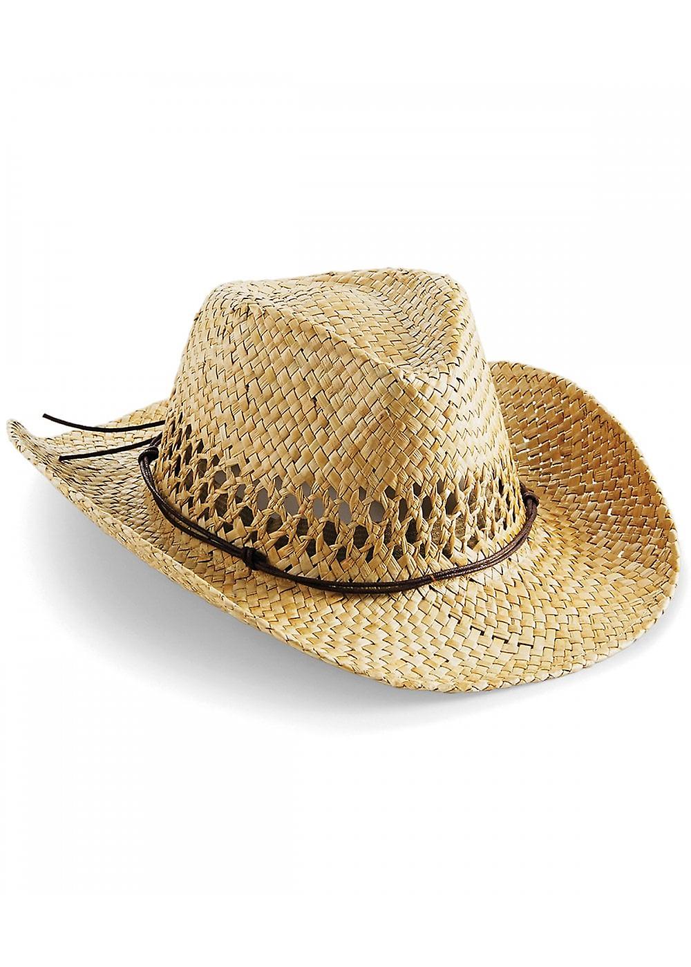 Men's Beechfield Straw Cowboy Hat B735