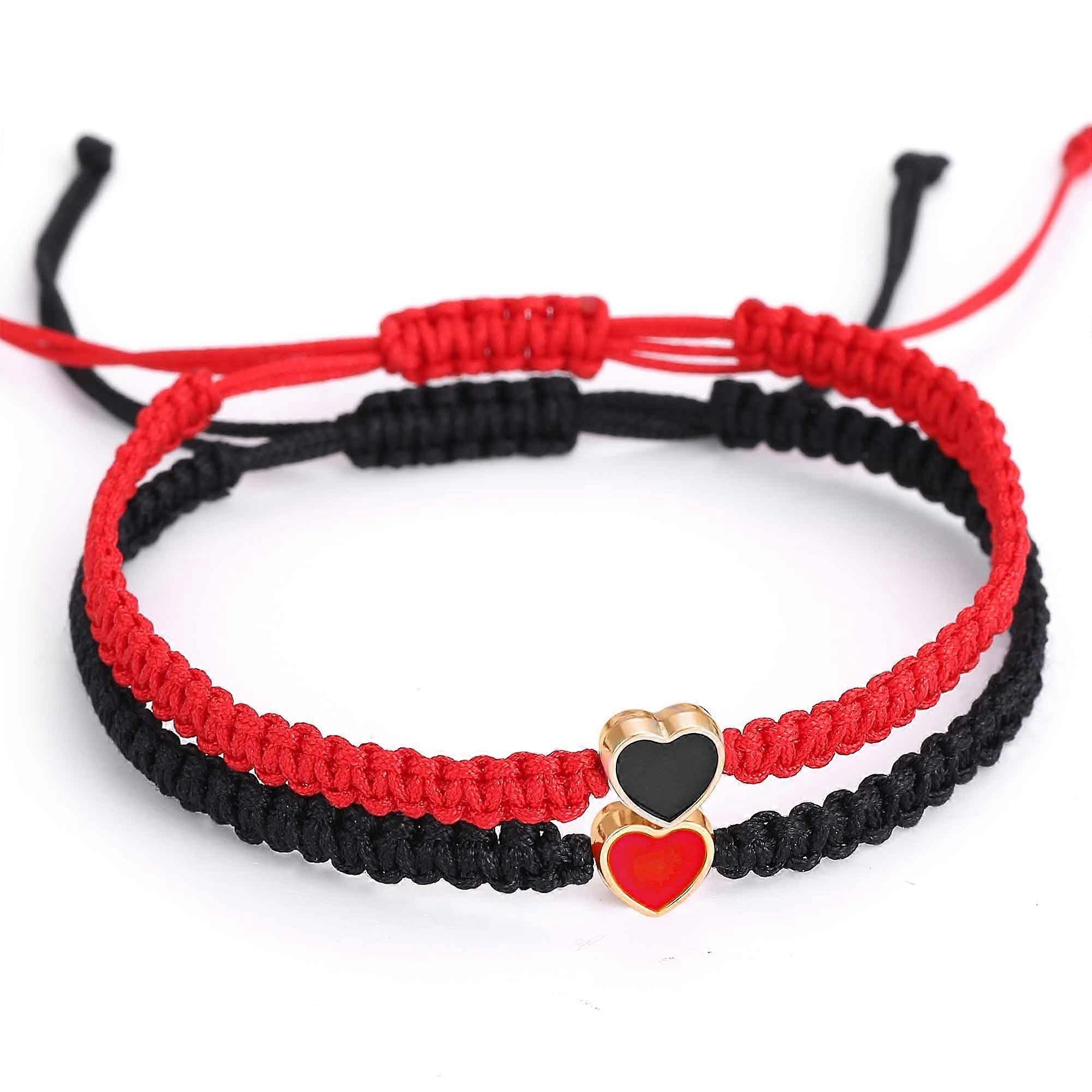 Adjustable Friendship Bracelets for Teens and Couples - 2 Matching Strand Bracelets in Durable Material, Stylish Design