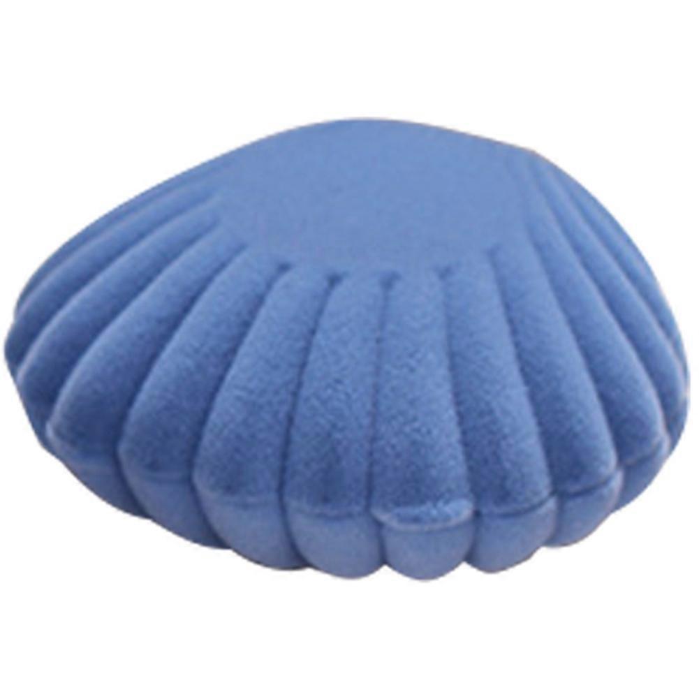 Mini Portable Shell-Shape Solid Color Storage Box Decoration Jewelry Container Holder (Blue)