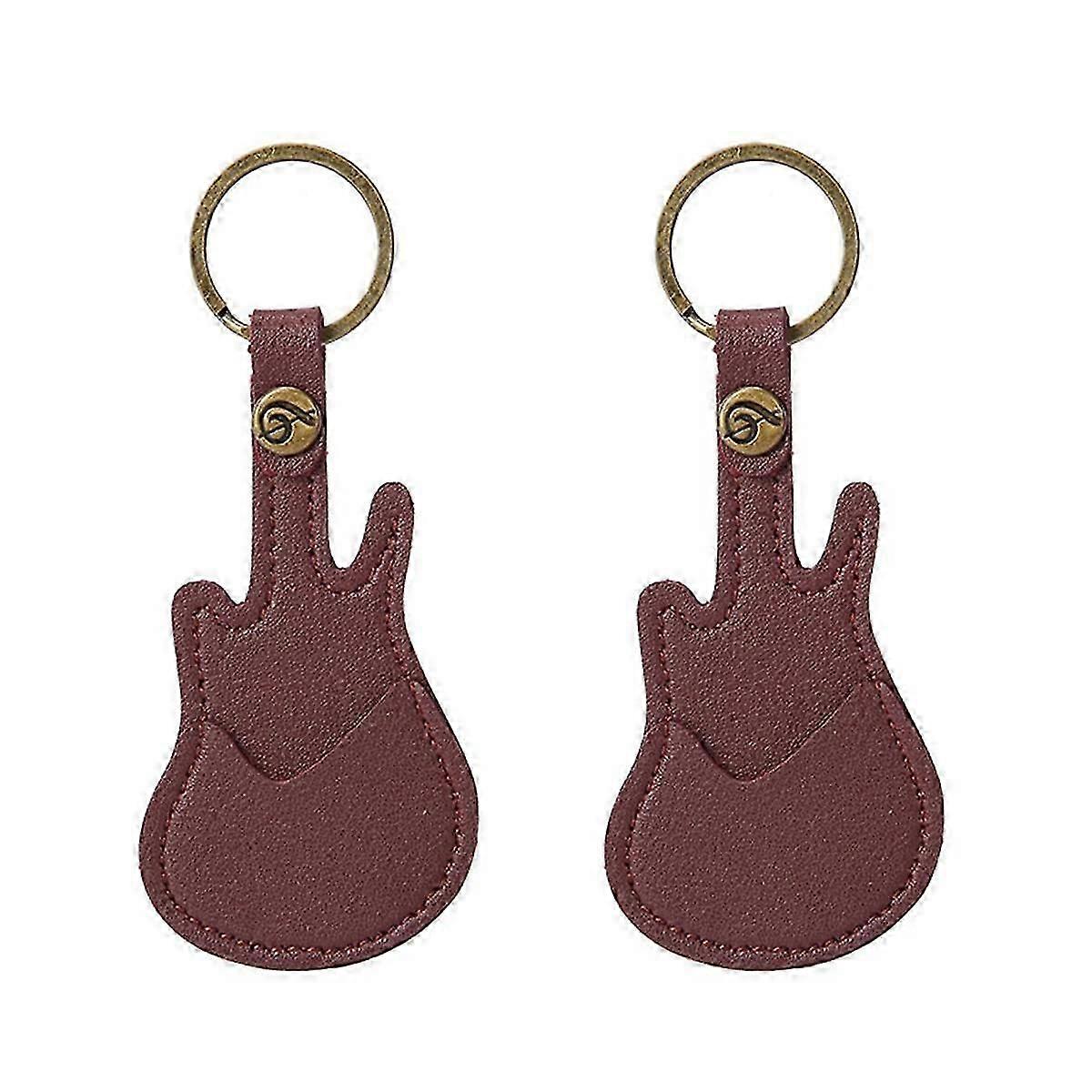 Leather Guitar Picks Case with Keyring for Guitar Plectrums