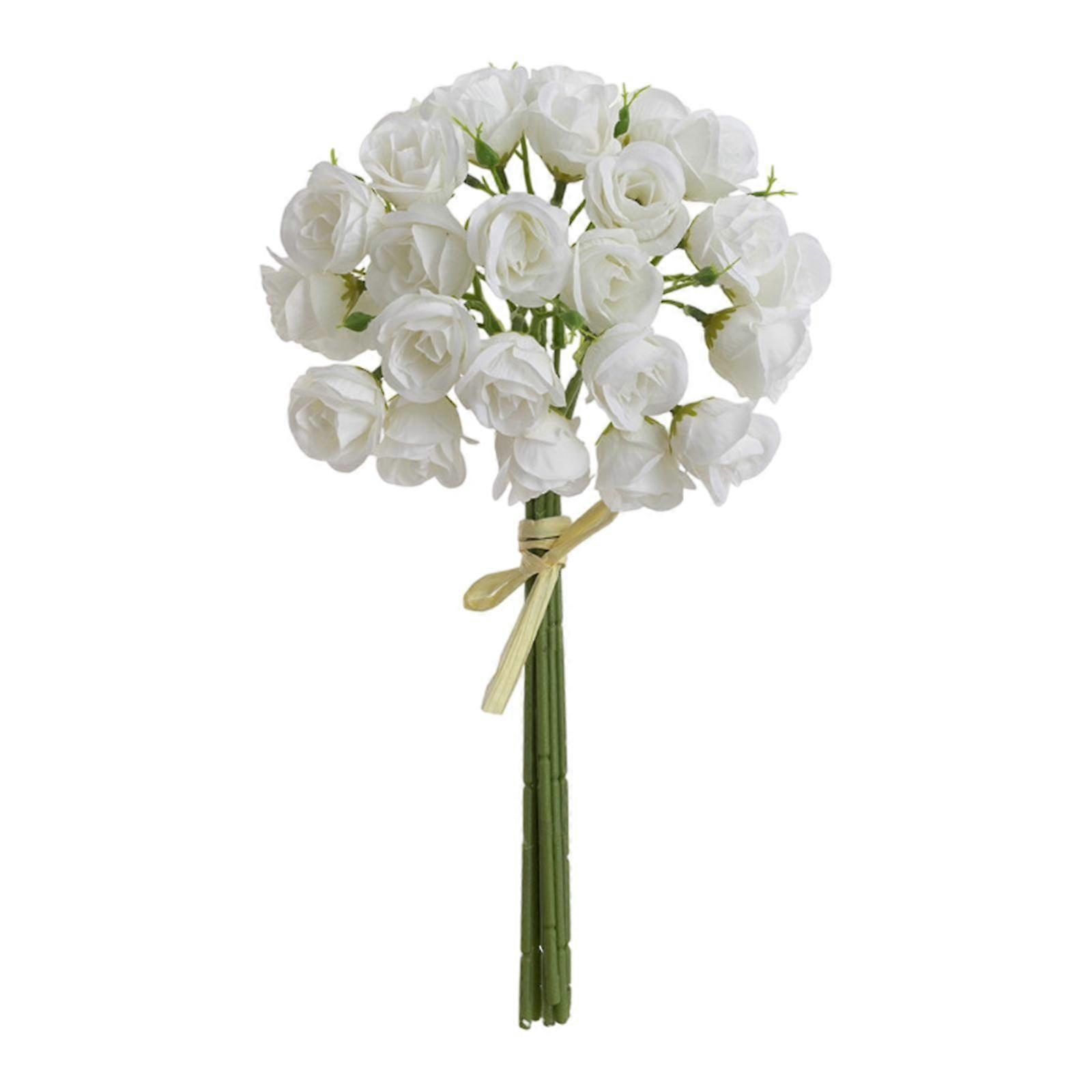 Rtificial Roses Bouquet 27 Heads Elegant Beautiful for Flower Arrangement Party