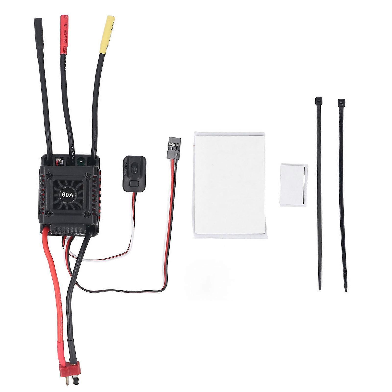 60A Aluminum Alloy Brushless ESC Electric Speed Controller for 1/10 RC