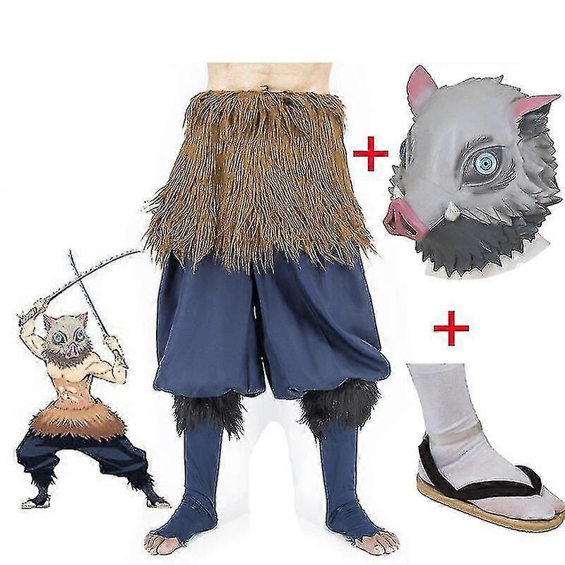 Anime Demon Slayer Kimetsu No Yaiba Hashibira Inosuke Kostüm Cadılar Bayramı Kostümleri Erkekler Kadınlar Için Yüksek Kalite