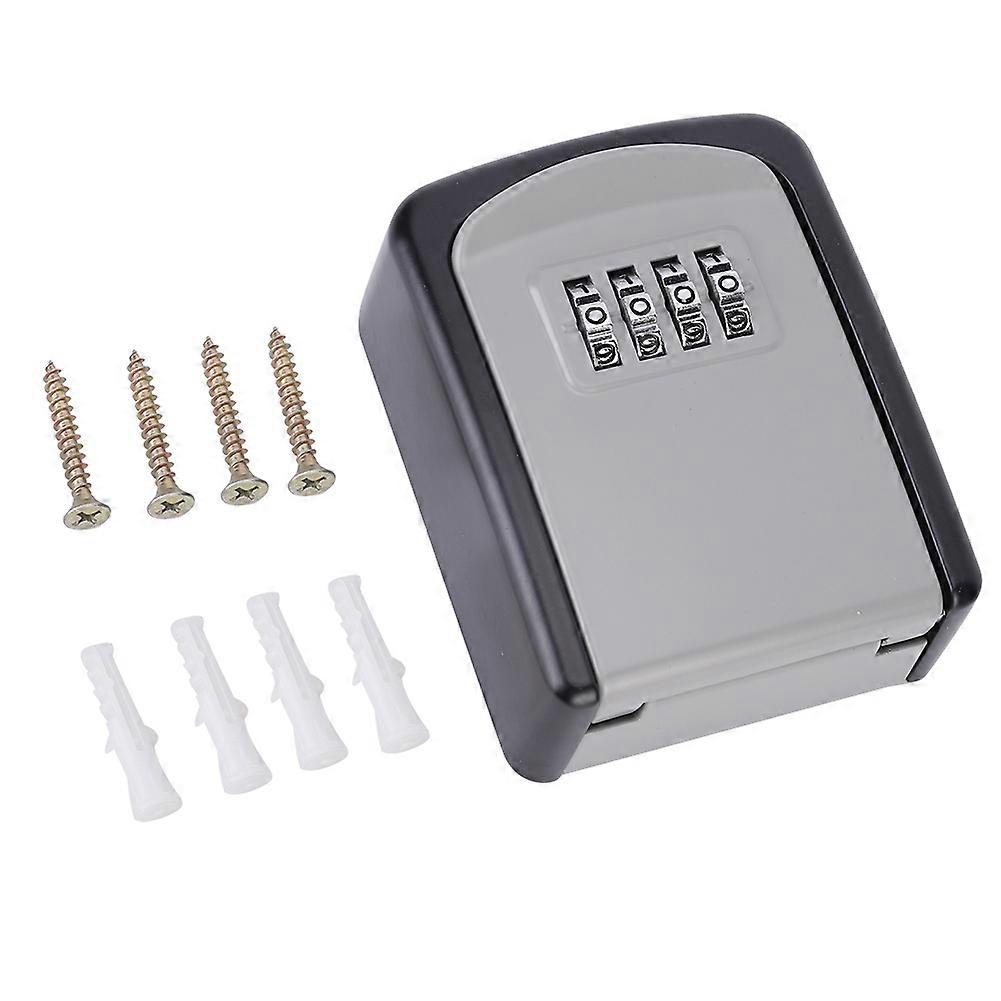 4 Digit Combination Password Key Lock Box Wall Mount Security Storage Case Organizer