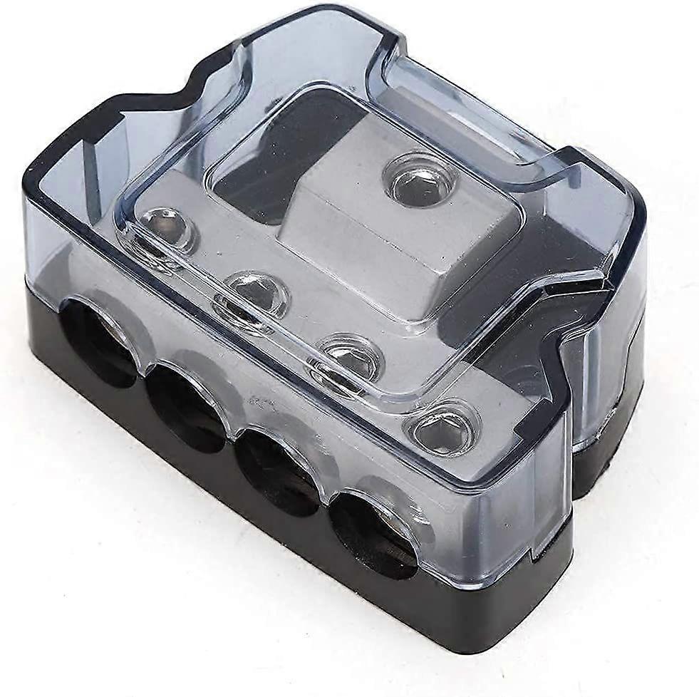 Distribution Block Trailer Plug 1/0 Gauge In to 4 Gauge Out for Car Power Terminal Strip Block