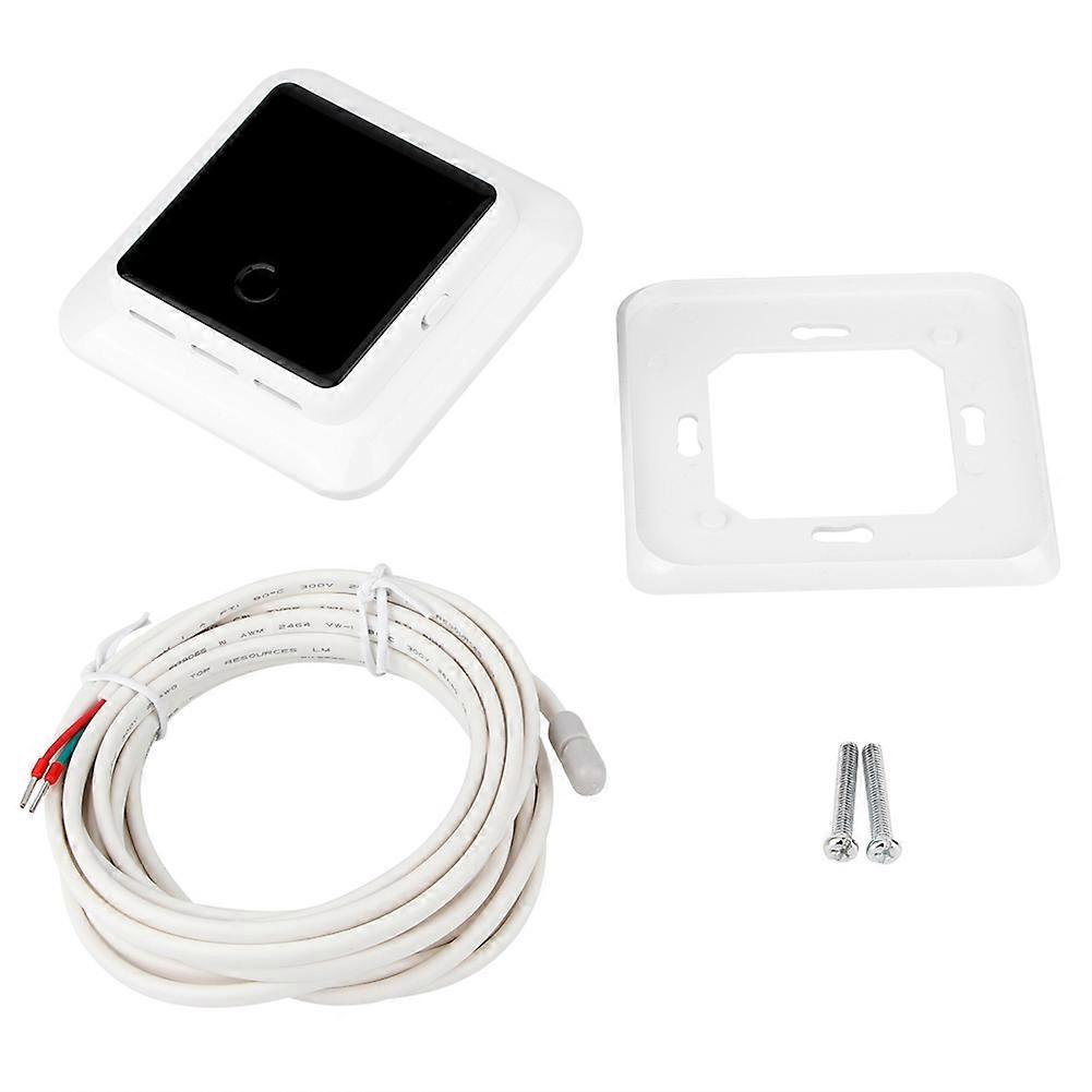 16A Touch Screen LCD Electric Floor Heating Thermostat Controller for Home Temperature Scheduling and Programming