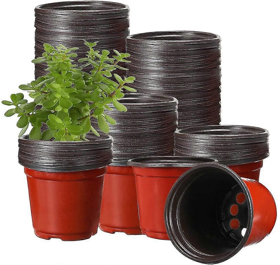 シードポット、130個のプラスチック植物ポット苗ポット多肉植物の保育園ポット10 cm