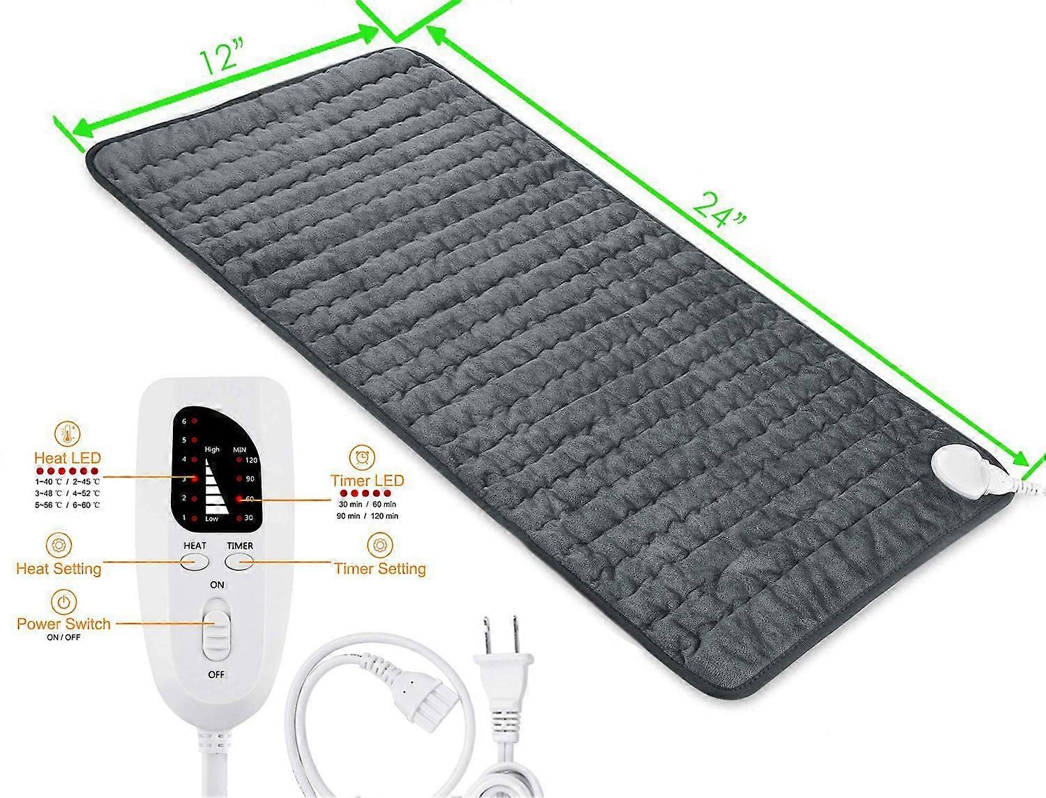 Electric Heating Pad With 6 Heat Settings Timed Physiotherapy Blanket