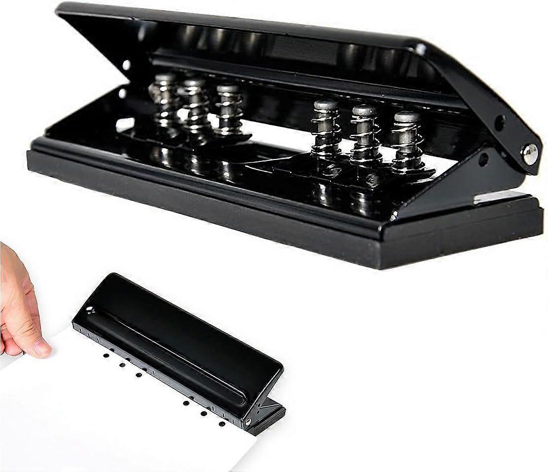 Precision Adjustable Six-Hole Punch For Binder Inserts