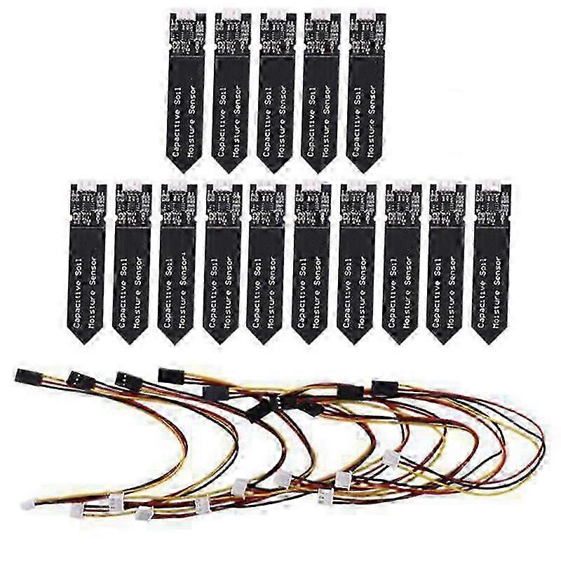 15PCS Capacitive Soil Moisture Sensor Module Wide Voltage Wire Analog Capacitive Soil Sensor