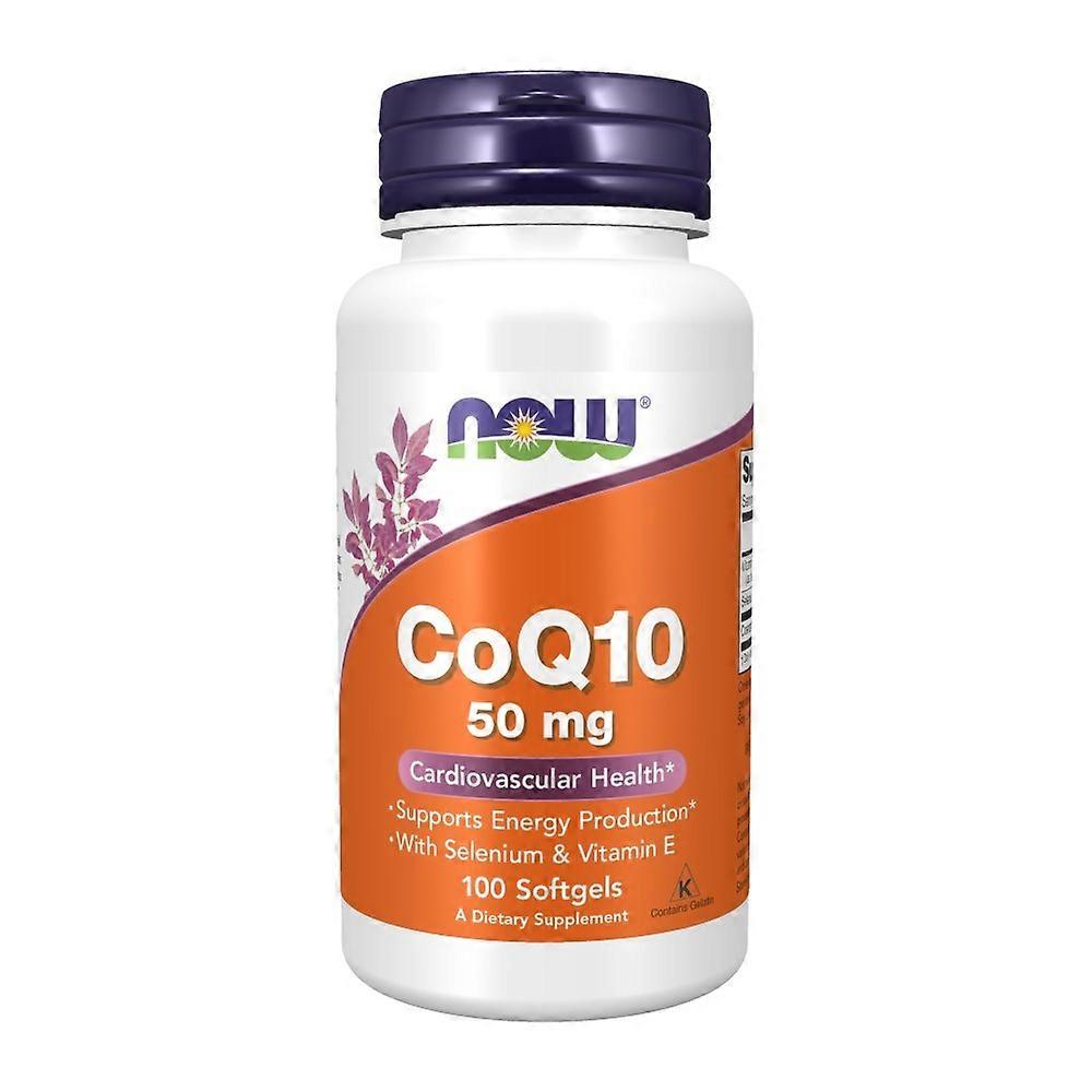 NOW Foods coq10 50 mg - coenzyme q10 50 mg with vitamin e + selenium 100 capsules 8927