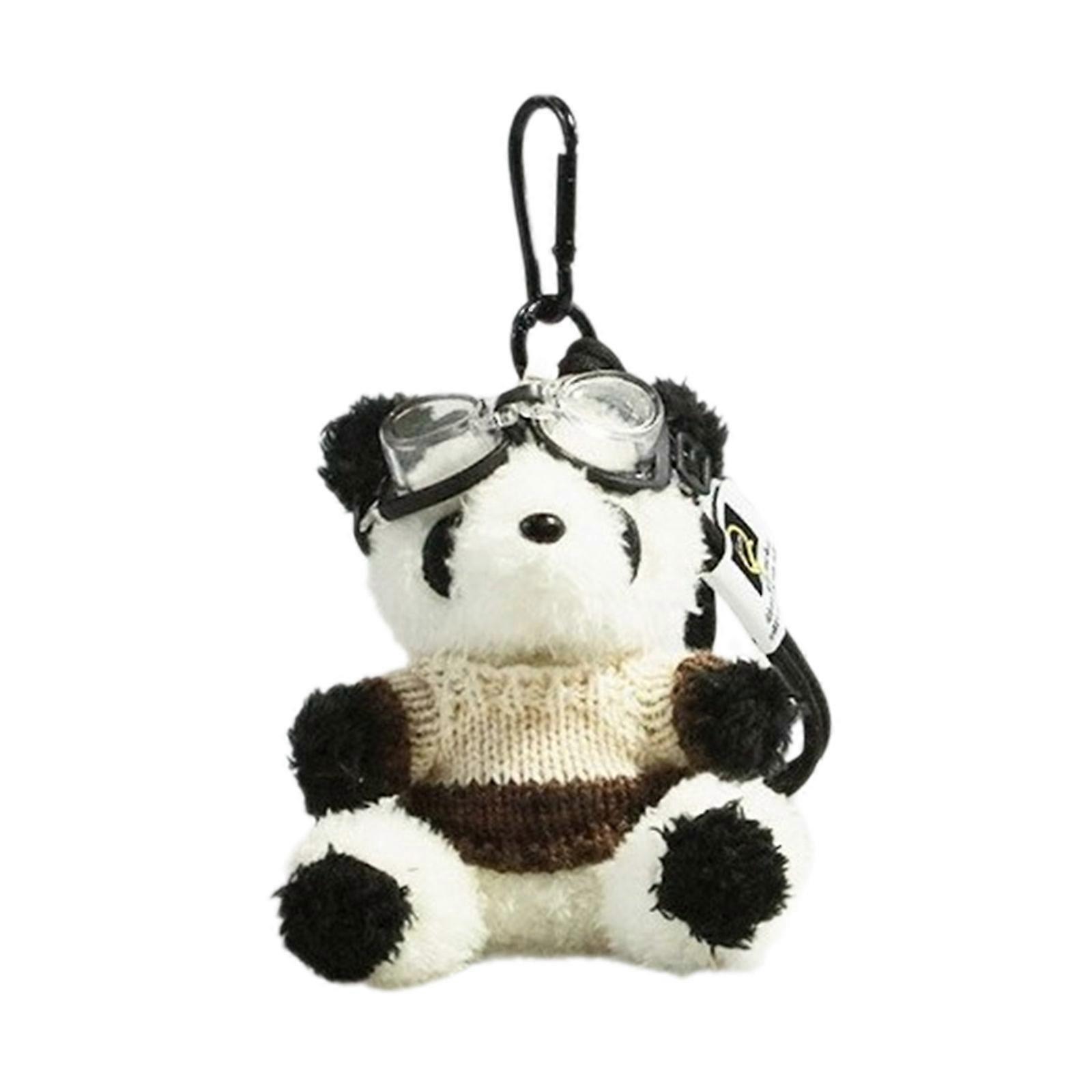 الكرتون حقيبة قلادة أنيمي الشكل سلسلة المفاتيح الطيار الباندا كيرينغ الدب نموذج قلادة أنيقة النساء الفتيات اكسسوارات