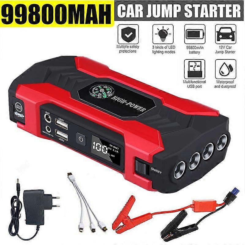 2023 Přenosná auta Jump Starter 99800mAh Auto Auto Jump Starter 600A Booster Powerbanka Nabíječka Rychle