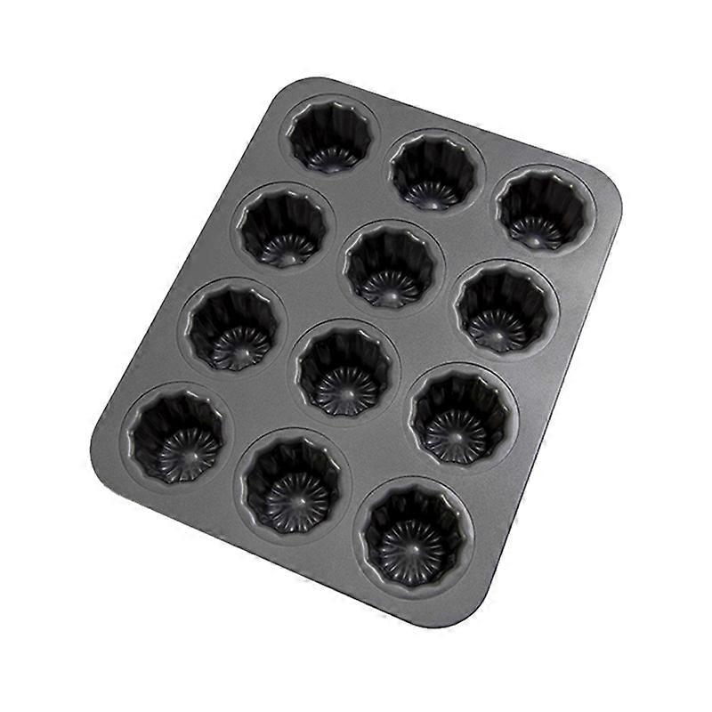 12-Cavity Canele Mold for Oven Baking Pudding Molds