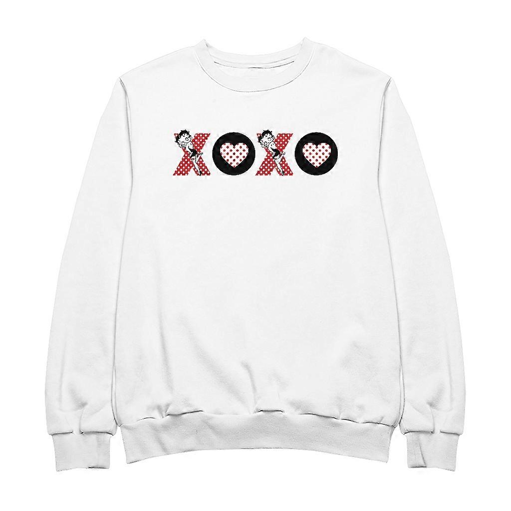 Betty Boop XOXO Polka Dot Letters Women's Sweatshirt