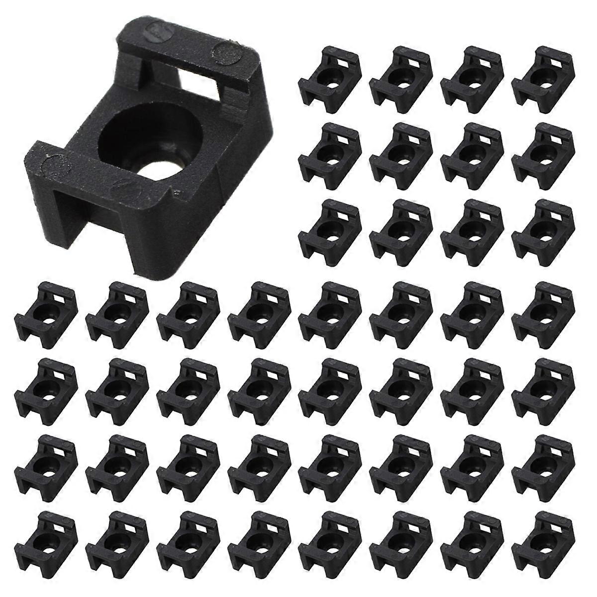 Black 4.5mm Width Cable Tie Base Saddle Type Mount Wire Holder 400Pcs