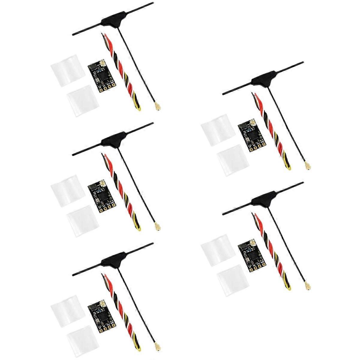 5PCS ELRS 2.4GHz Receiver NANO ExpressLRS Receiver with T-Type Antenna Support Wifi Upgrade for FPV